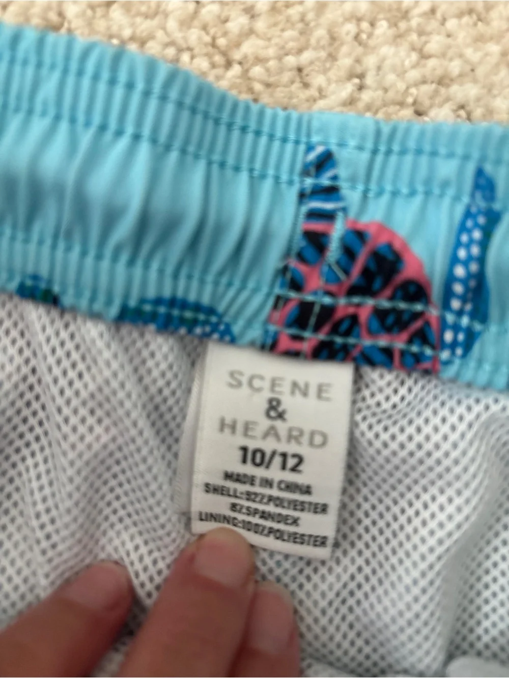 Nordstrom Boys Light Blue Sea Turtle Swim Trunks